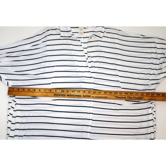 We The Free Striped Oversized Collared Top Classic Coastal Preppy Aesthetic - Picture 8 of 8
